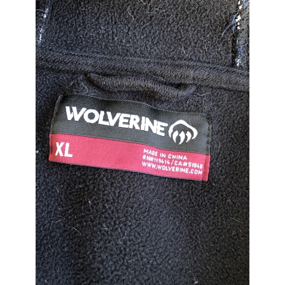 Wolverine DISTRESSED Hoodie XL Plaid Blue Snap Close Long Sleeve Workwear - Picture 11 of 11